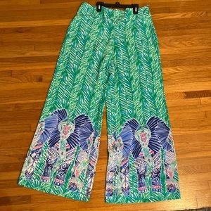 Lilly Pulitzer Lolani Silk Pants in Costa Verde Size 10